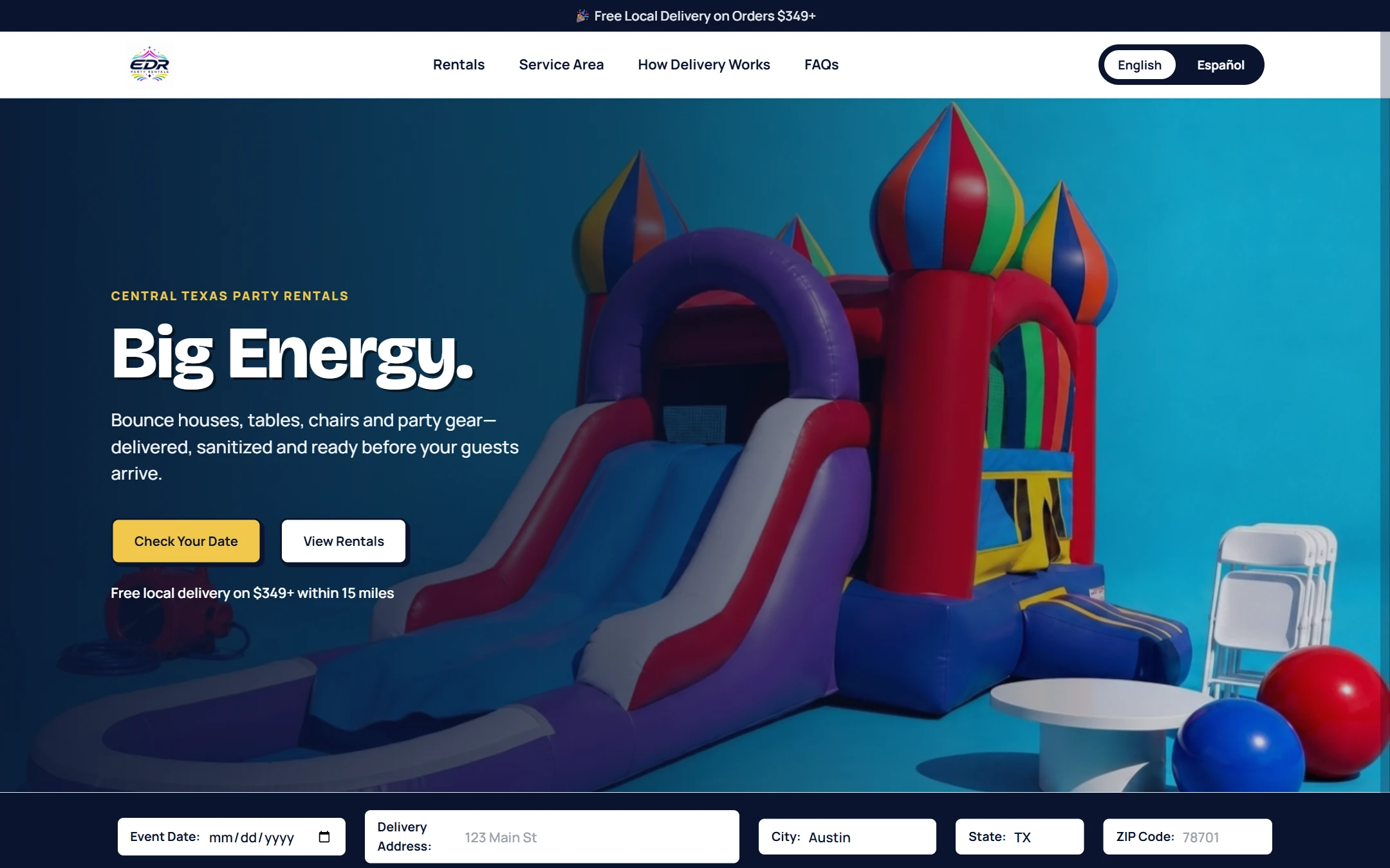 EDR Party Rentals inventory reservation engine