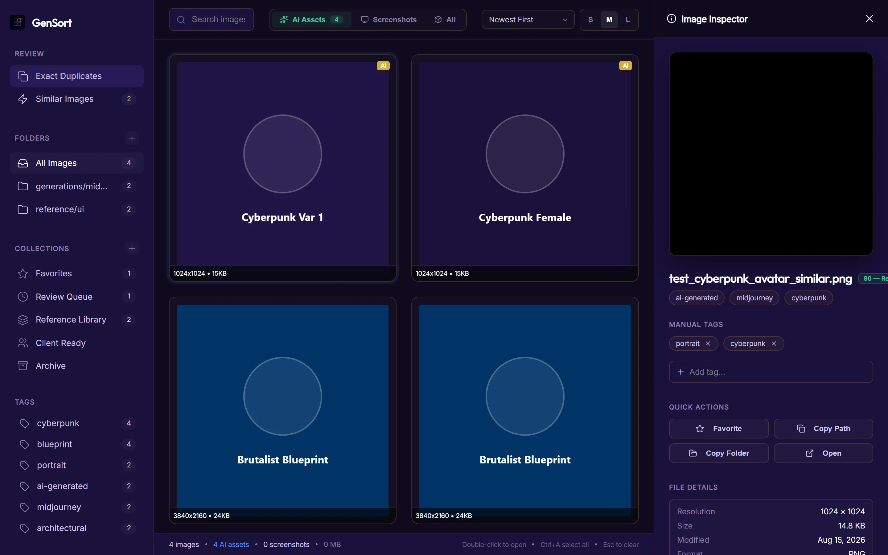 GenSort Workspace Preview