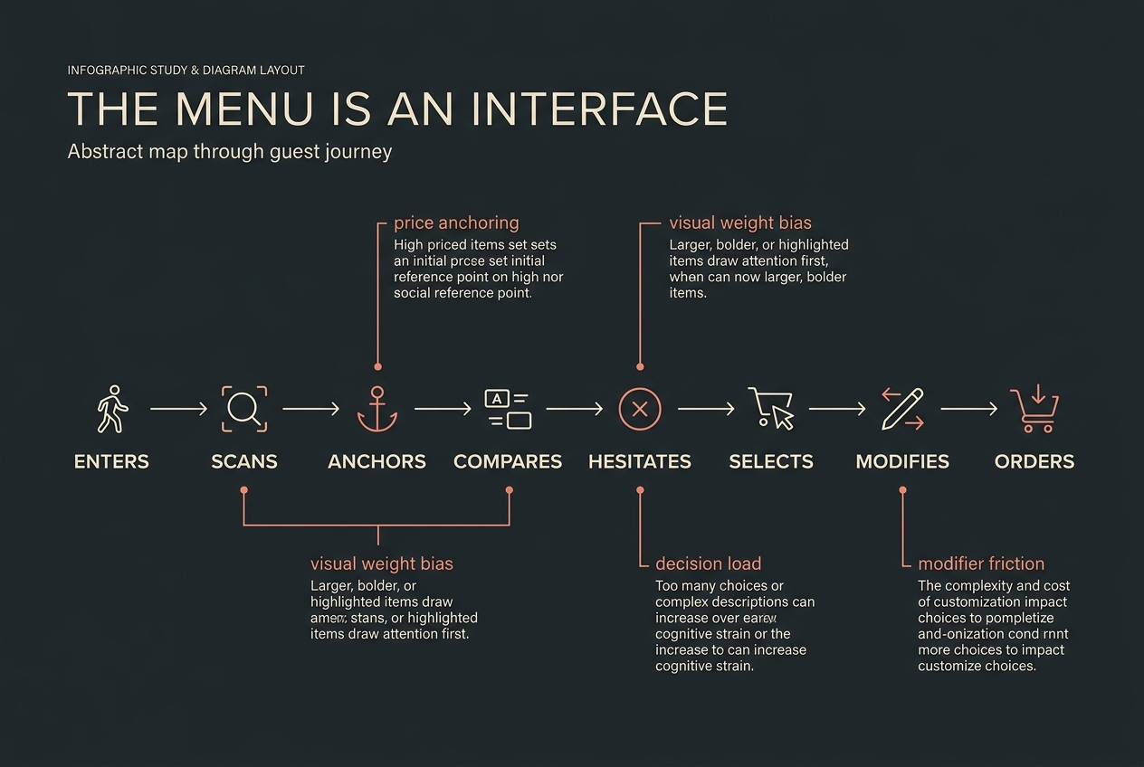 The Menu Is an Interface infographic diagram