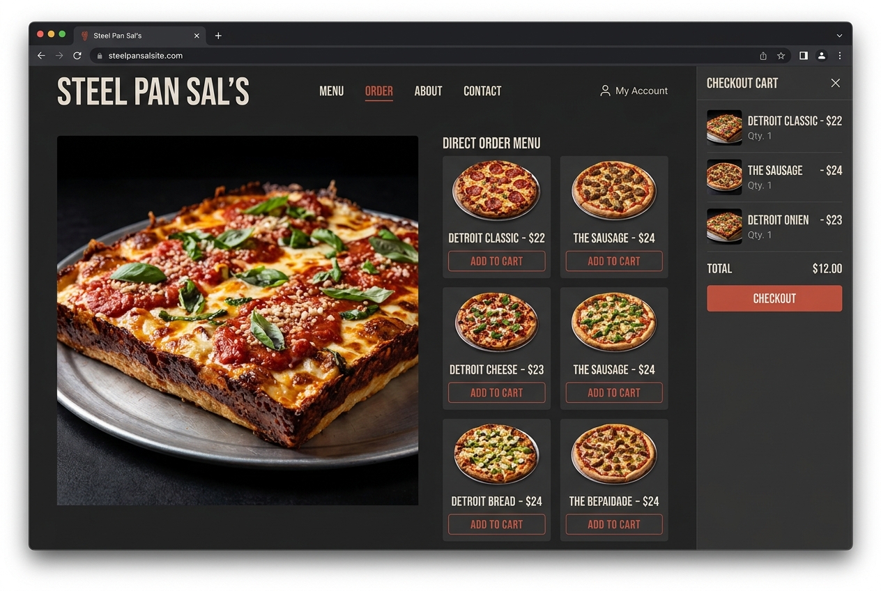 Steel Pan Sal's website layout
